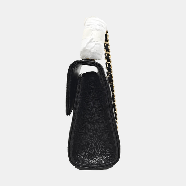 25S Quilted Grained Calfskin Black