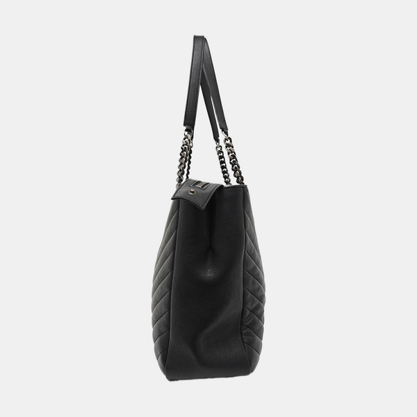 MONOGRAM Chevron Lambskin Black