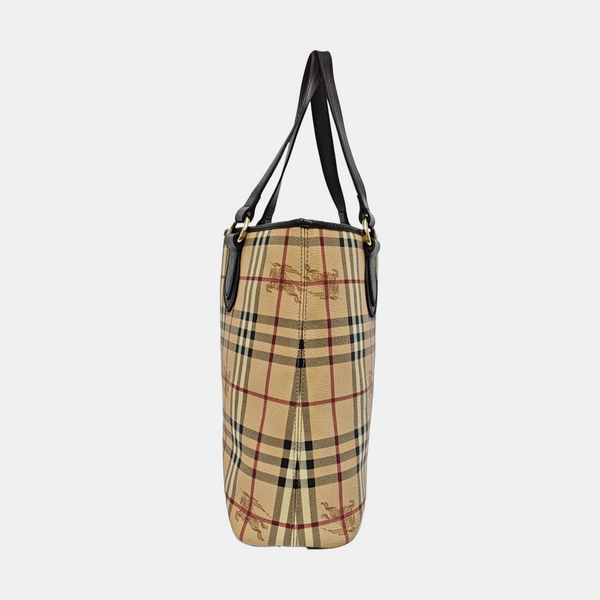 Coated Canvas Tote Bag Beige