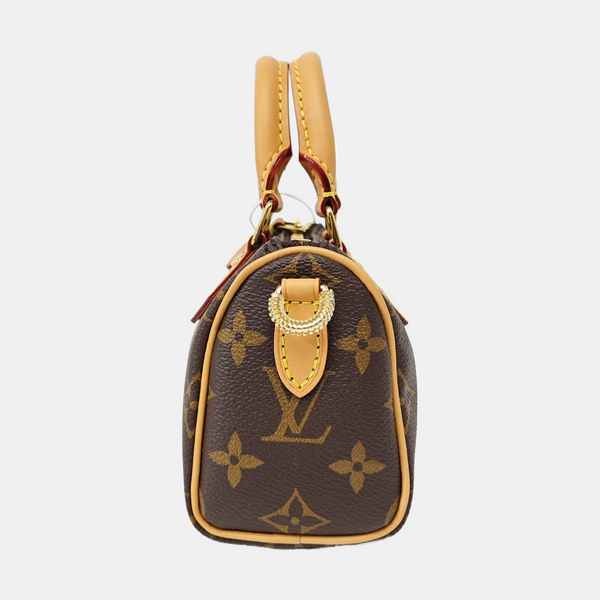 SPEEDY Nano Monogram Coated Canvas Brown