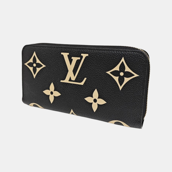 ZIPPY Monogram Calfskin Black Wallet