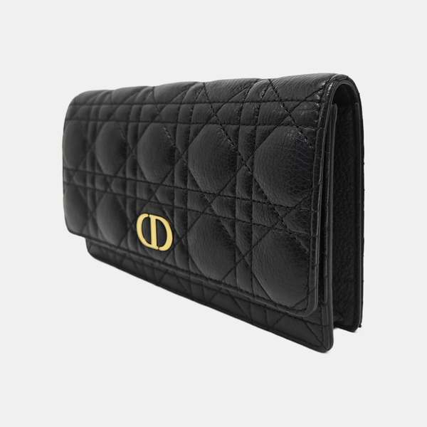 Dior Caro Piel de becerro acolchada negra
