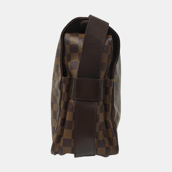 NAVIGLIO Damier Ebene Coated Canvas Brown