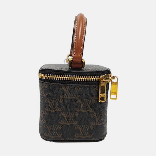Coated Canvas Shoulder Bag Black