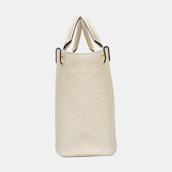 ONTHEGO PM Monogram Calfskin Beige