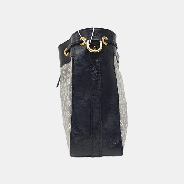 Monogram Denim Bucket Bag Gray