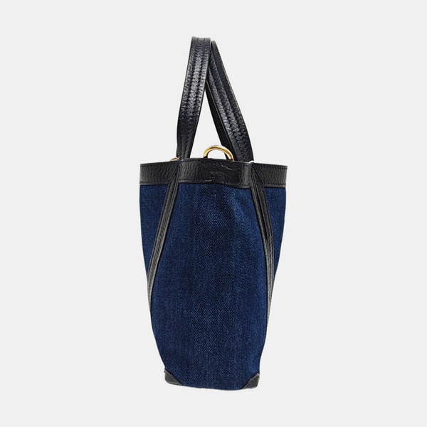 Canvas Shoulder Bag Small Blue