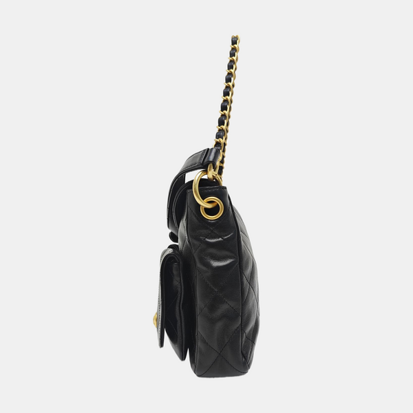 Suppletwins Quilted Calfskin Black