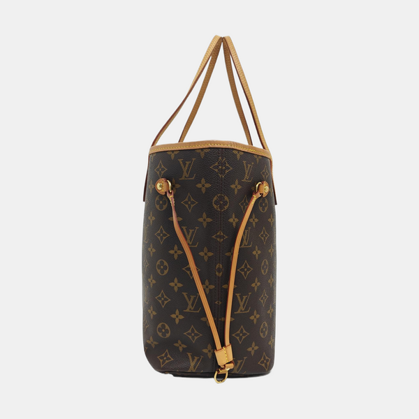 NEVERFULL MM Monogram Coated Canvas Brown