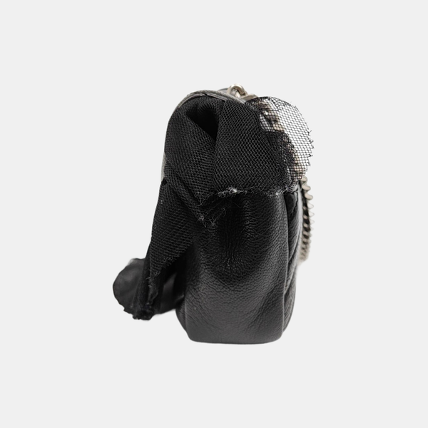 Quilted Calfskin Shoulder Bag Black