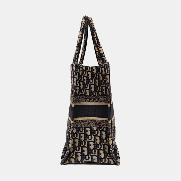 Book Tote Medium Oblique Canvas Blue