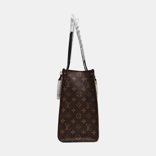 ONTHEGO MM Monogram Coated Canvas Brown