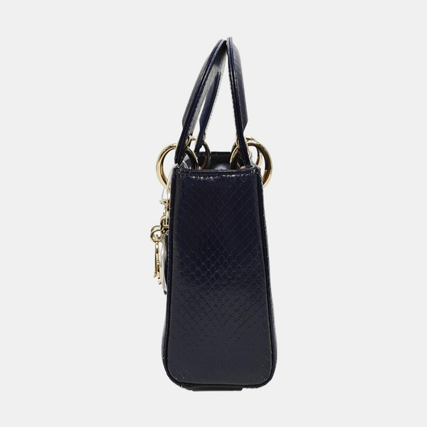 Lady Dior Mini Python Blue