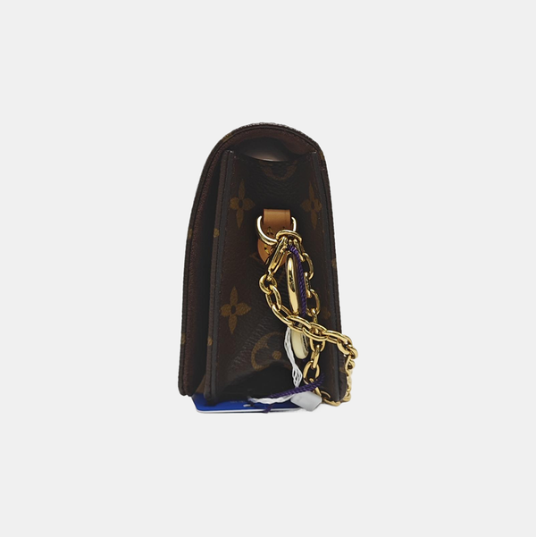 Lily Monogram Coated Canvas Brown