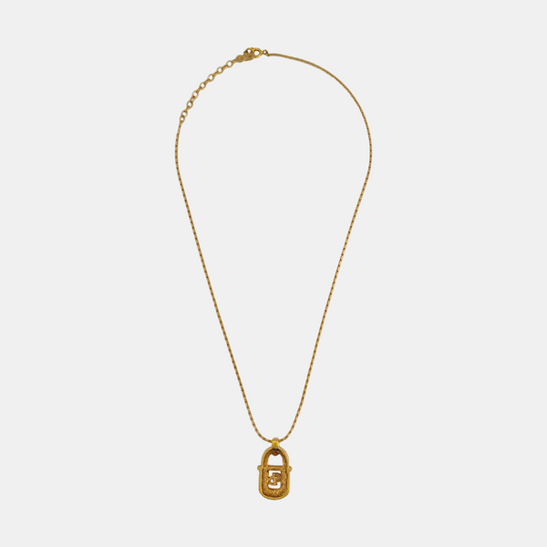Petit CD Metal Gold Necklace