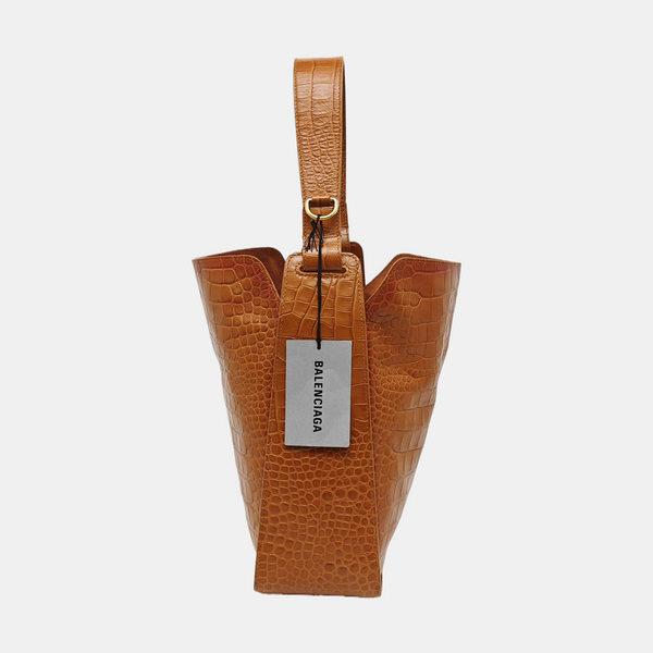Calfskin Bucket Bag Brown