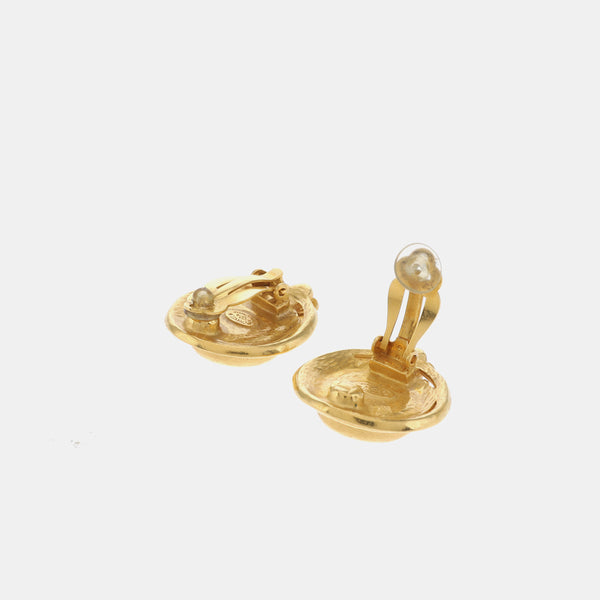 Metal Gold Clip On Earrings