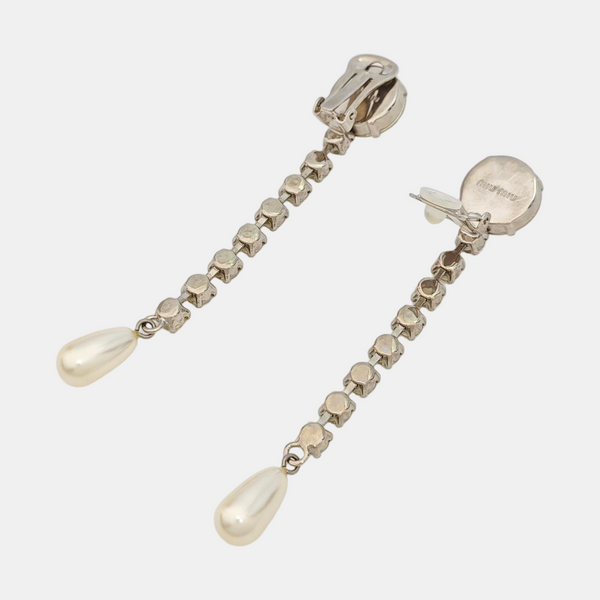 Metal Clear Clip On Earrings