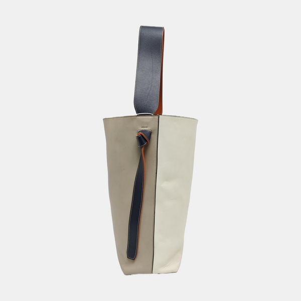 TWISTED CABAS Small Calfskin Gray