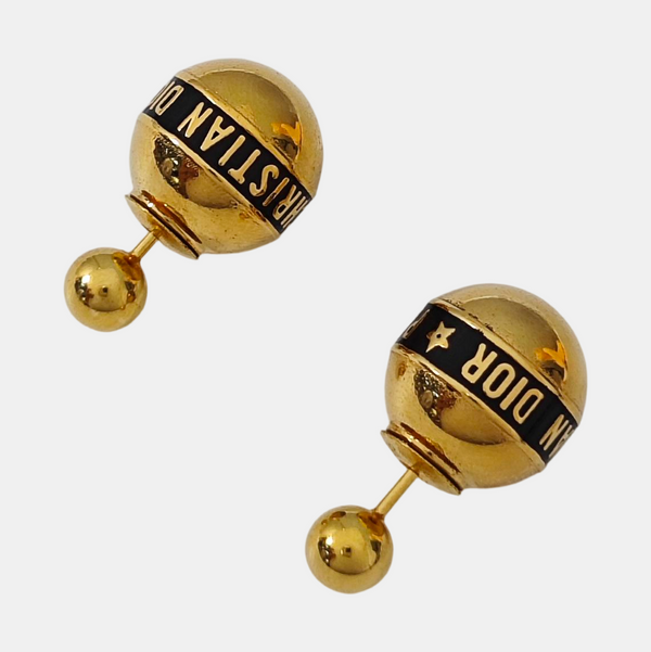 Dior Tribales Metal Gold Stud Earrings