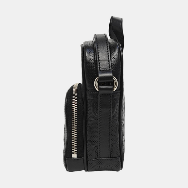 Monogram Calfskin Shoulder Bag Mini Black