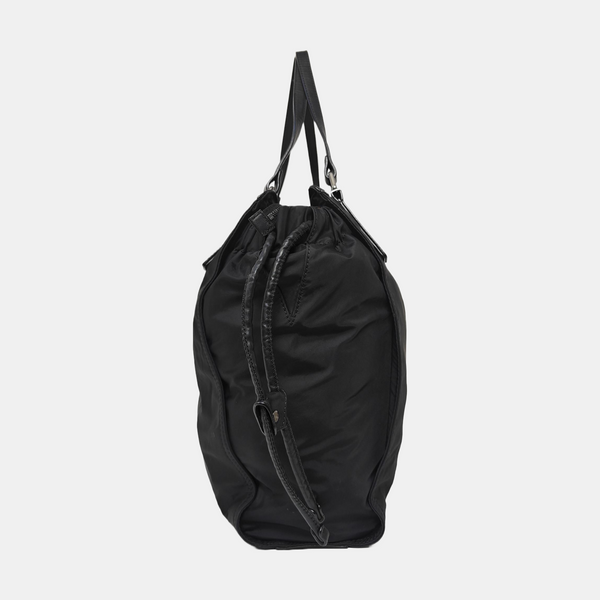 Nylon Top Handle Bag Black