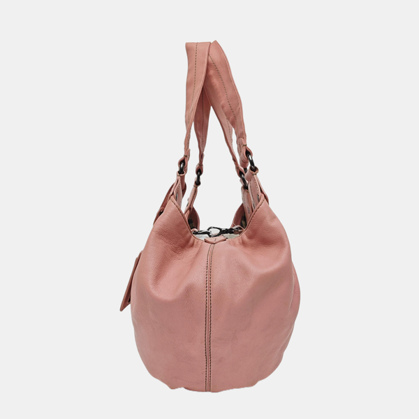 Leather Shoulder Bag Pink