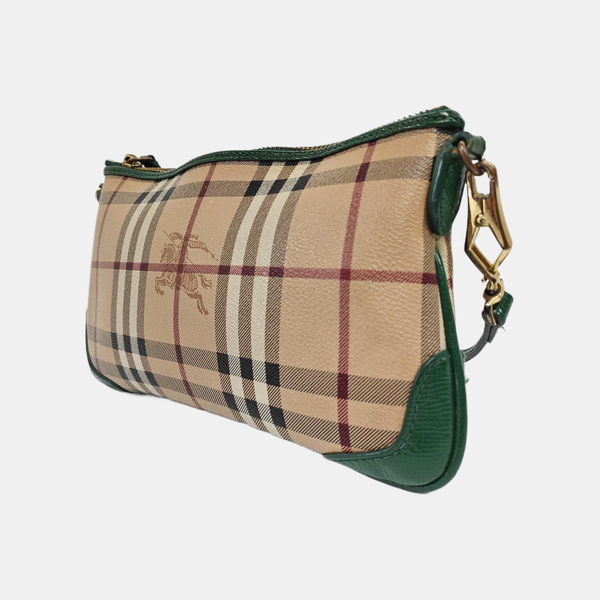 Coated Canvas Shoulder Bag Beige