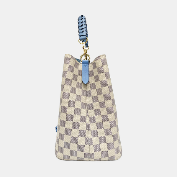 NÉONOÉ MM Damier Azur Coated Canvas White