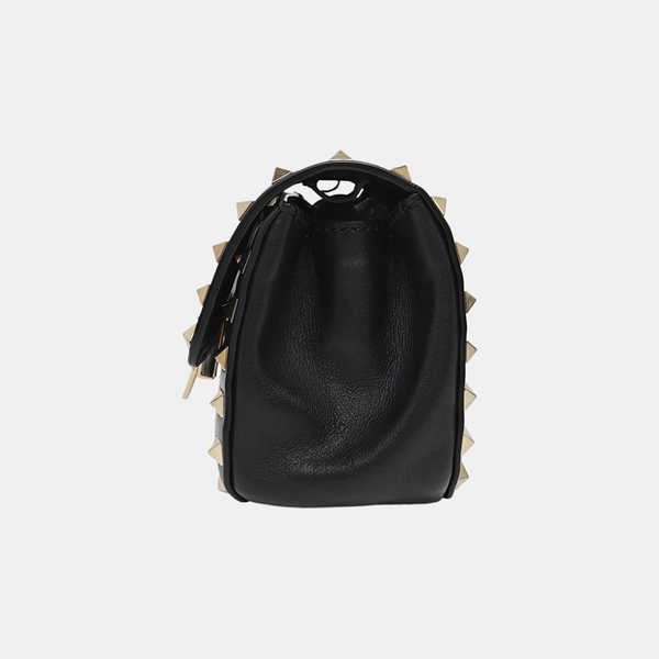 Rockstud Calfskin Black