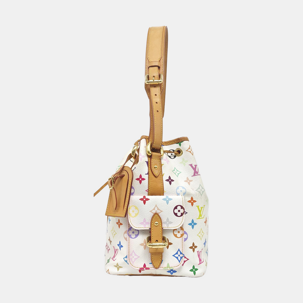 NÉONOÉ MM Monogram Coated Canvas White
