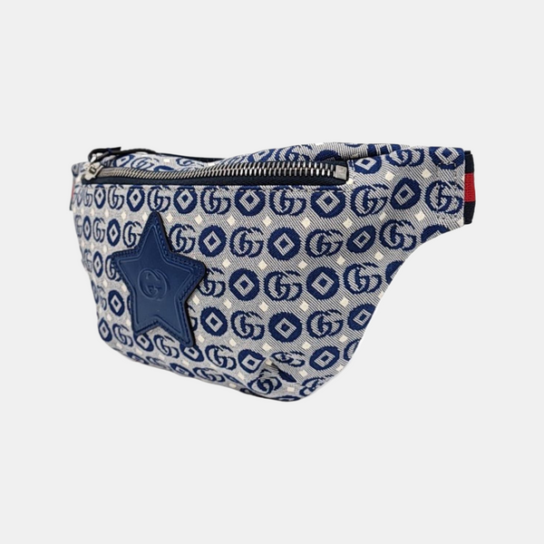 Print Monogram Fabric Blue