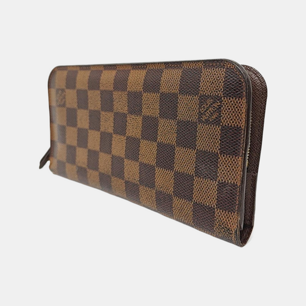 INSOLITE Damier Ebene Coated Canvas Brown Wallet
