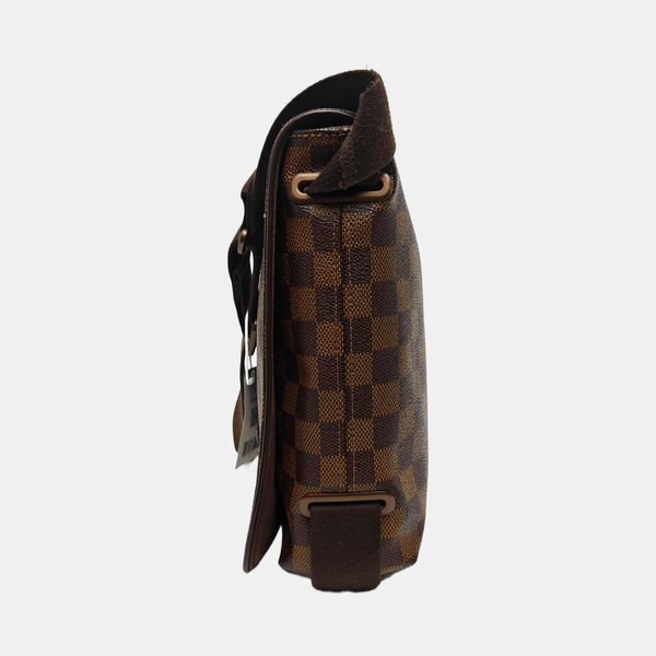 BROOKLYN PM Damier Ebene Coated Canvas Brown