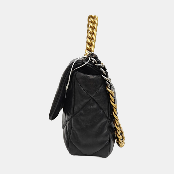CHANEL 19 Medium Quilted Lambskin Black