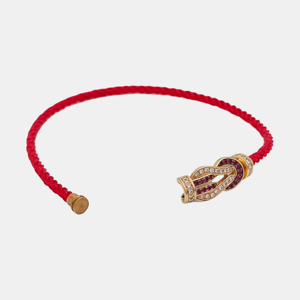 Chance Infinie Fabric Red Bangle