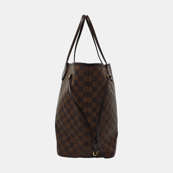 NEVERFULL GM Damier Ebene Coated Canvas Brown