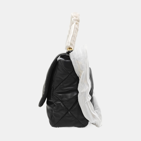 CHANEL 19 Maxi Quilted Lambskin Black
