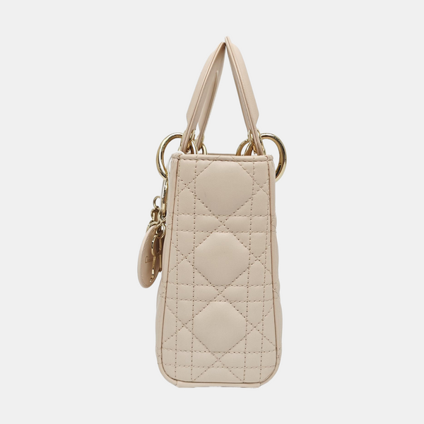 Lady Dior Mini Cannage Lambskin Pink