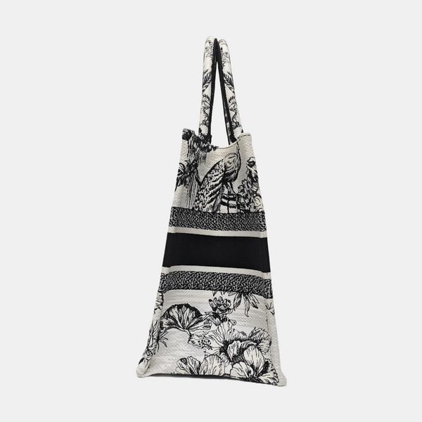 Book Tote Medium Fabric White