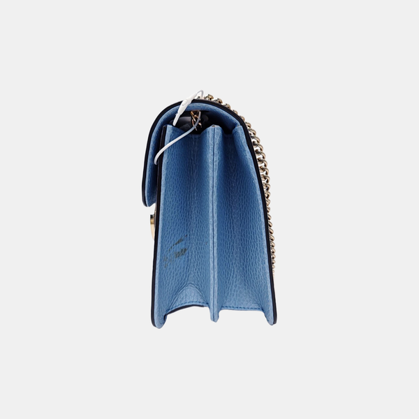 Interlocking G Small Calfskin Blue