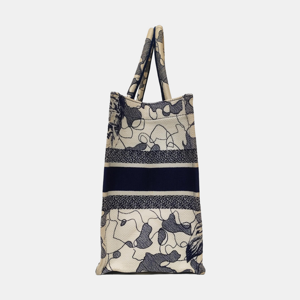Authenticated pre-owned Book Tote Medium Canvas Blue - Tote Bag at Looply