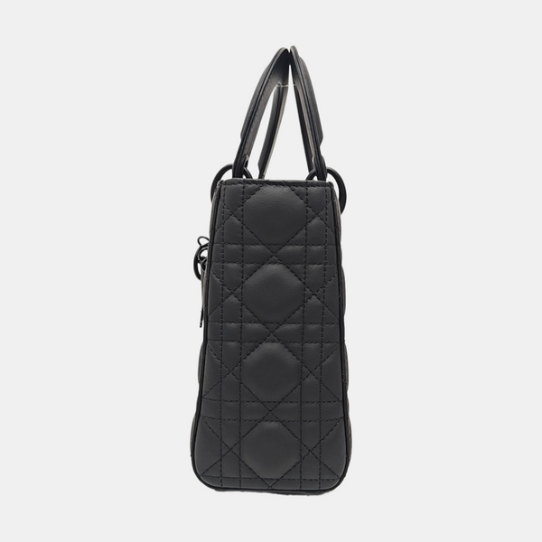 Lady Dior Small Cannage Calfskin Black