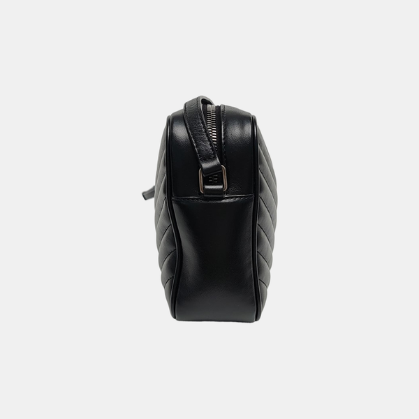 LOU Small Chevron Calfskin Black