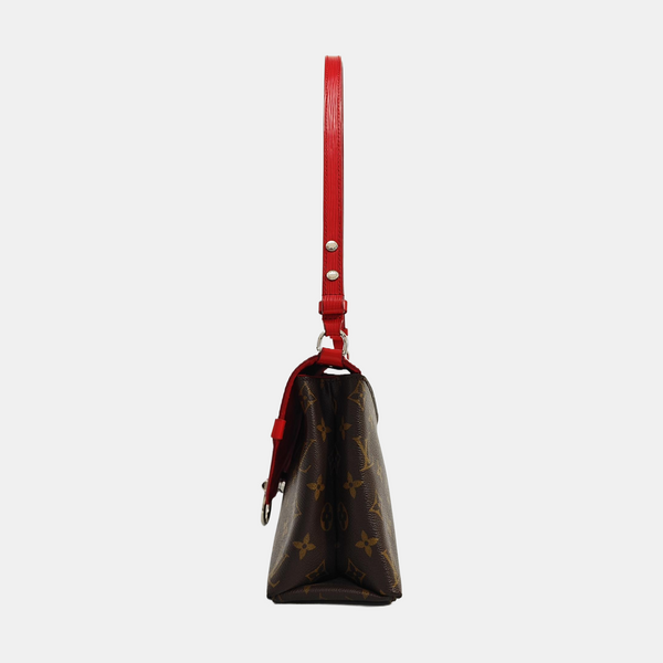 SAINT MICHEL Monogram Coated Canvas Brown