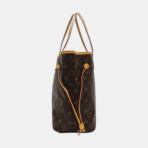NEVERFULL MM Monogram Coated Canvas Brown