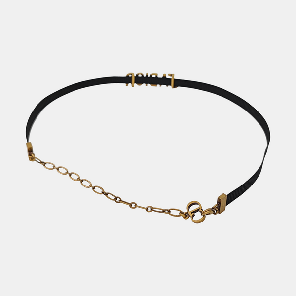 J'adior Metal Black Necklace