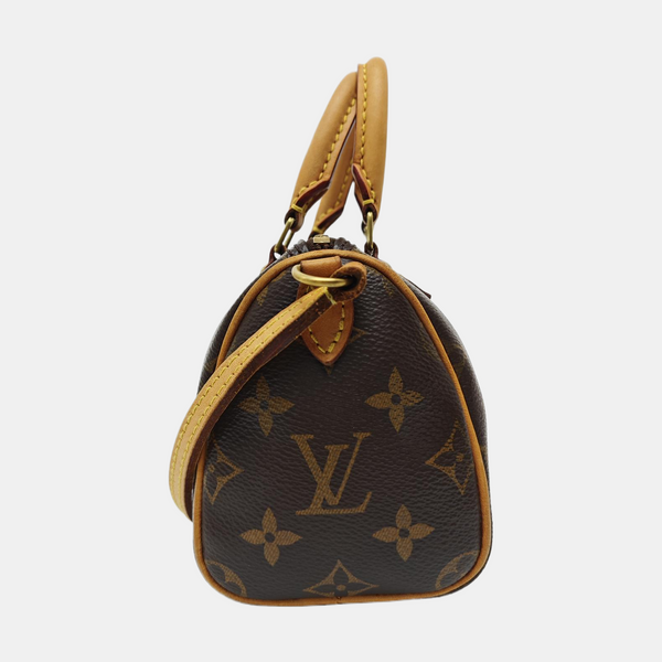 SPEEDY Nano Monogram Coated Canvas Brown
