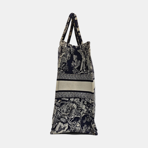 Bolso de mano grande de lona azul