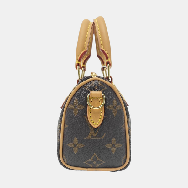 SPEEDY Nano Monogram Coated Canvas Brown